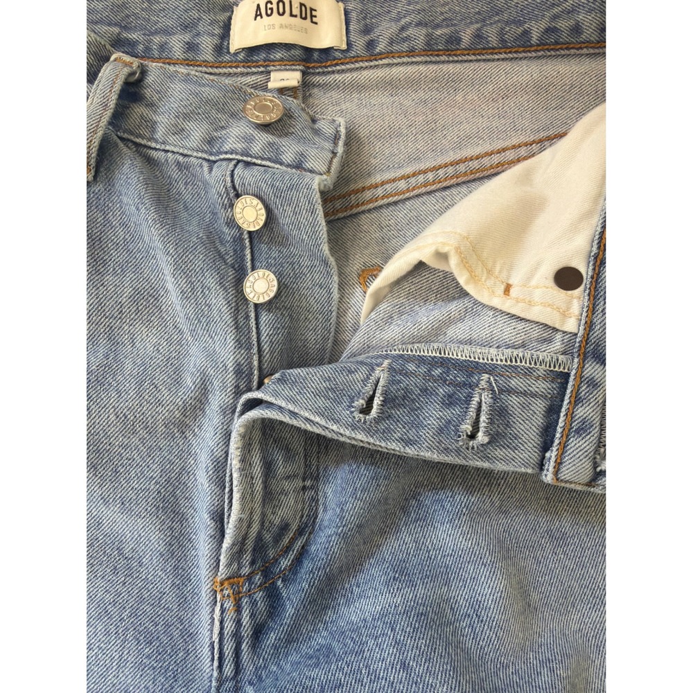 AGOLDE "90s"  Mid Rise Loose Fit Jeans Light Indigo Organic Cotton 26 - Picture 10 of 14